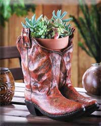 Classic Cowboy Boots Planter