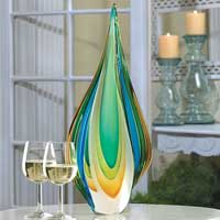 Cool Flame Art Glass Statue