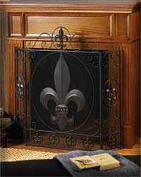 Fleur De Lis Fireplace Screen