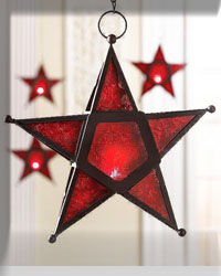 Red Glass Star Lantern