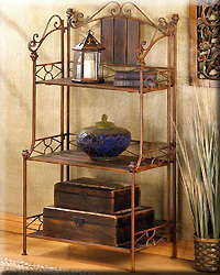 RUSTIC BAKERS RACK SHELF