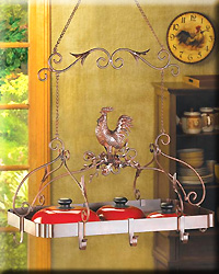 Country Rooster Kitchen Rack