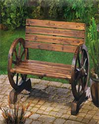 Wagon Wheel Bench