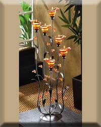 AMBER CALLA LILY CANDLEHOLDER