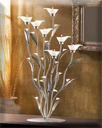 Silver Calla Lily Candleholder