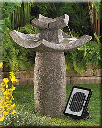 Temple Solar Water Fountain