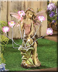 Peony Fairy Solar Statue