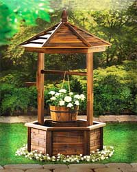 Rustic Wishing Well Planter