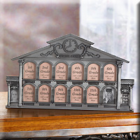 Pewter School House Photo Frame