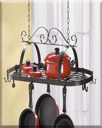 WROUGHT IRON HANGING POT HOLDER