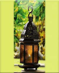 Yellow Glass Moroccan Style Lantern