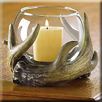 Rustic Antler Candleholder