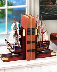 SAILING SCHOONER BOOKENDS